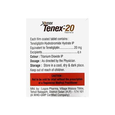 TENEX 20 Tablet 14's - Diabetes-Ant