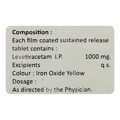 LEVETAS SR 1gm Tablet 10's - Epilepsy/Convulsion-Ant
