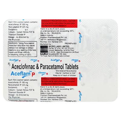 ACEFLAM P Tablet 10's - Pain relief-Nsa