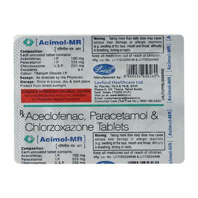 Acimol MR Tablet 10'S - Muscle Spasm-Mus