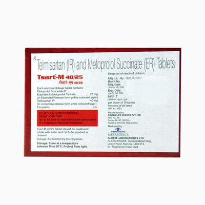 Tsart M 40/25mg Tablet 10'S - Hypertension-Ana