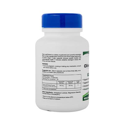 Healthvit Olive Leaf Extract (20% Powerful Oleuropein) 700 mg - Capsules 60's - Herbal Dietary Supplement