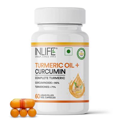 INLIFE Turmeric Oil Curcumin Veg Capsules 60's - Multi-Vitamins