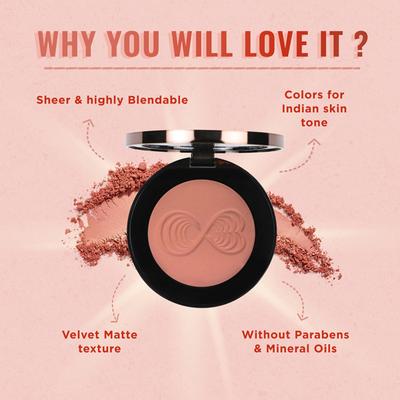 Colorbar Mattillusion Blush-Flushed Satin 4 gm - Blushes