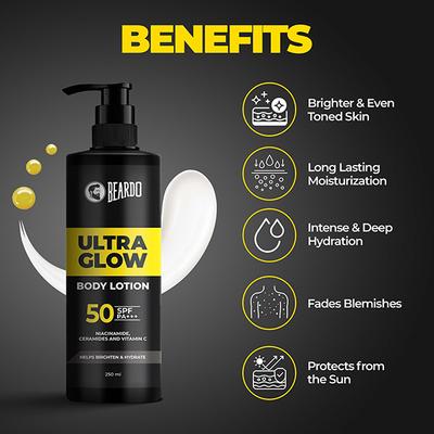 Beardo Ultra Glow Body Lotion - Men 250 ml - Lotions & Creams