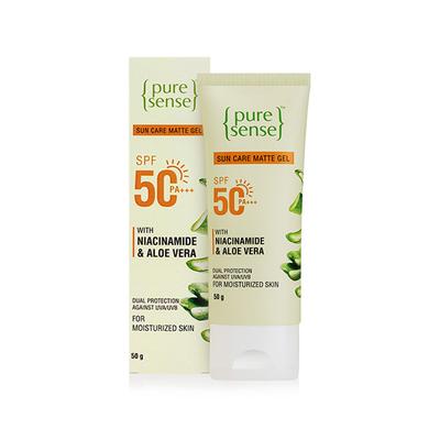 Puresense Sunscreen Matte Gel Spf 50 Pa +++ - Makers Of Parachute Advansed 50 gm - Body Sunscreen