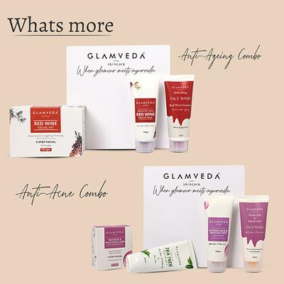 Glamveda Korean Glass Skin Rice & Ceramide Brightening Combo For Women5 Items With Premium Gift Box 1's - Makeup Kits & Sets