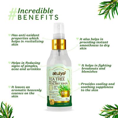 Atulya Tea Tree Anti Acne Facial Mist Toner 150 ml - Face Mists