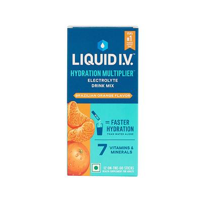 Liquid I.V. Hydration Multiplier- Brazilian Orange, Electrolyte Powder Drink Mix 12's - Multi-Vitamins