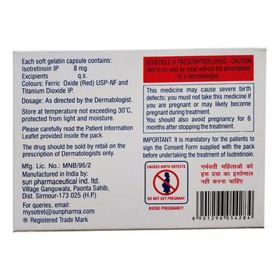 SOTRET NF 8 Capsule 10's - Acne-Acn