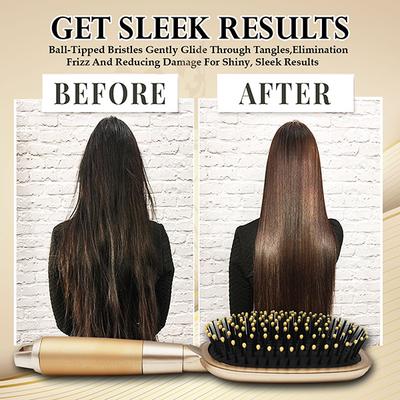 Majestique Detangling Paddle Brush, Refresh and Extend for All Hair Types - Golden 1's - Hair Brushes