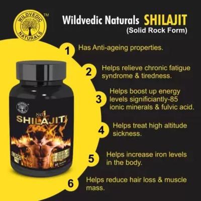 Wild Vedic Naturals Shilajit Capsule 60's - Health Products