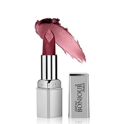 Bonjour Paris Premium Mettalic Shine Lipstick for Women - Burgundy 4.2 gm - Lipsticks
