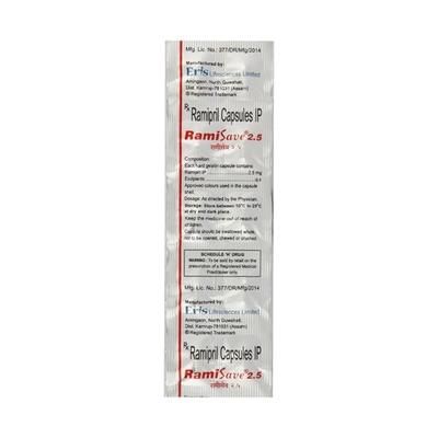 Ramisave 2.5mg Capsule 10'S - Hypertension-ACE