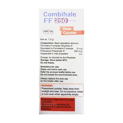 COMBIHALE FF 250 CFC FREE WITH DOSE COUNTER 120md Inhaler 1's - Asthma/COPD-Ast