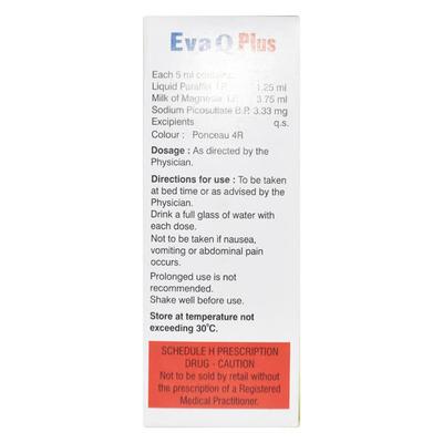 EVA Q PLUS SUGAR FREE STRAWBERRY MINT FLAVOUR ORAL Emulsion 150ml - Constipation-Lax