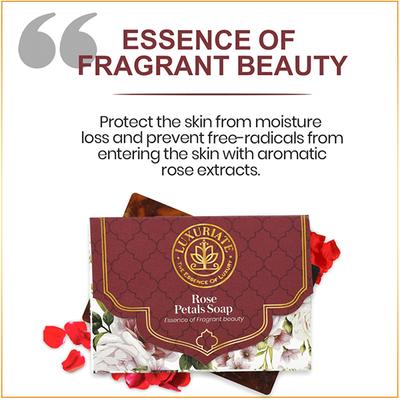 Luxuriate Rose Petals Essence Of Fragrant Beauty Soap 125gm - Soaps