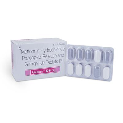 Gemer DS 3mg Tablet 10'S - Diabetes-Ant