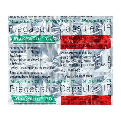 MAXGALIN 75 Capsule 15's - Epilepsy/Convulsion-Ant