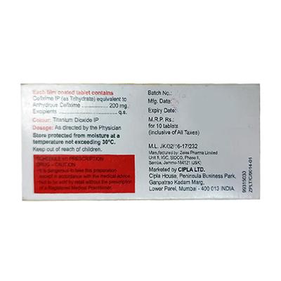 Cefrax 200mg Tablet 10'S - Bacterial Infections-Cep