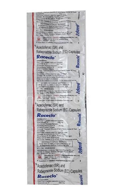 Raceclo Capsule 10'S - Pain relief-Nsa