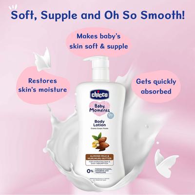 Chicco Baby Moments Body Lotion (0+ Months) - Almond Milk & Murumuru Butter 500 ml - Creams, Lotions & Oils