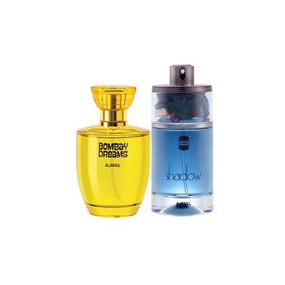 Ajmal Bombay Dreams EDP Floral Fruity Perfume And Shadow Him EDP Spicy Woody Perfume 175 ml - Perfumes (Edt/Edp)