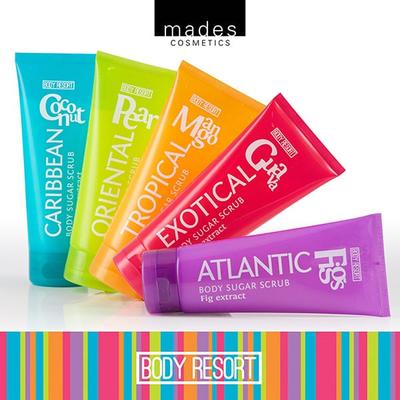 MADES Body Resort Clear Purple Tube Body Sugar Scrub 250 gm - Scrubs & Exfoliants
