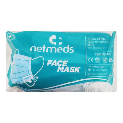 Netmeds 3 Ply Face Mask with Nose Pin 50's - Covid19 Essentials