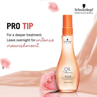 Schwarzkopf Professional Oil Ultime Rose Oil for Fine, for Hair Care Softer Hair 100 ml - Hair Serums