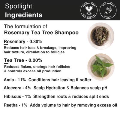 Soulflower Rosemary Tea Tree Shampoo with Vitamin B5 200 ml - Shampoos
