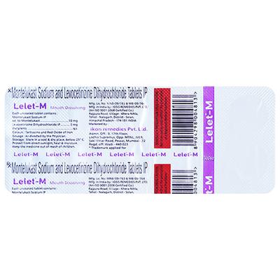 LELET M Tablet 10's - Allergies-Ant