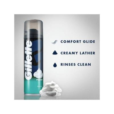 Gillette Classic Menthol Shaving Foam - 196gm - Shaving Foams
