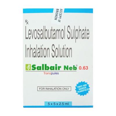 Salbair Neb 0.63mg Transpule 5X2.5ml - Asthma/COPD-Ast