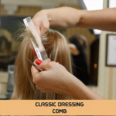 Vega Professional Classic Dressing Comb (Carbon Anti-Static White Line Hair Comb) (VPMCC-17) 1's - Hair Combs
