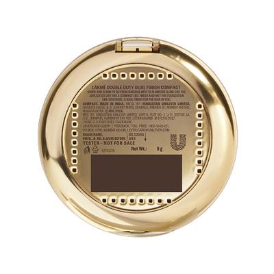 Lakme 9to5 Unreal Dual Cover Pressed Powder, 2 In 1 Compact + Foundation, 24 Beige, 9 gm - Compact Powder