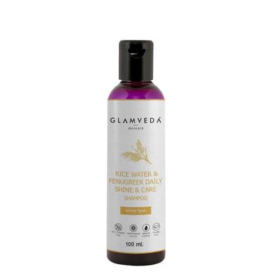 Glamveda Daily Shine Shampoo Rice Water and Fenugreek 100 ml - Shampoos