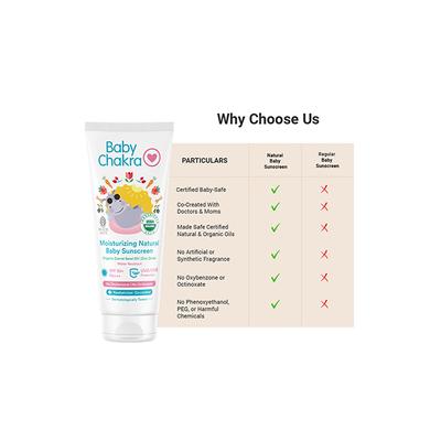 Baby Chakra Moisturizing Natural Baby Sunscreen SPF 30+ PA+++ 60gm - Body Sunscreen