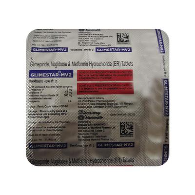 GLIMESTAR MV 2 Tablet 15's - Diabetes-Ant