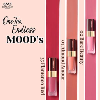 Charmacy Milano Bestseller Liquid Lipstick Trio - Mood Mix 16.8 ml - Lip Kits & Palettes