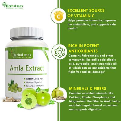 Herbal Max Amla Extract Dietary Supplement 800 mg Capsule 30's - Herbal Dietary Supplement