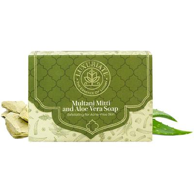 Luxuriate Multani Mitti and Aloe Vera Exfoliating for Acne Free Skin 125 gm - Soaps