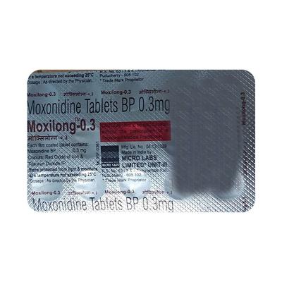 MOXILONG 0.3 Tablet 15's - Hypertension-Cen