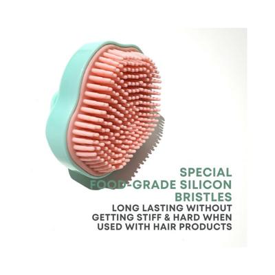 Alan Truman Super-Soft Shampoo & Scalp Massage Brush - Green/Pink 1's - Hair Brushes