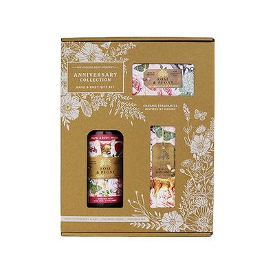 The English Soap Company - Anniversary Rose and Peony Hand and Body Gift Set 1's - Shower Gels & Body Wash