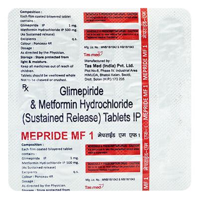 MEPRIDE MF 1mg Tablet 15's - Diabetes-Ant