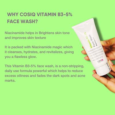 Cos-IQ Vitamin B3-5% Niacinamide Face Wash for all Skin Type 100 ml - Face Wash & Cleansers
