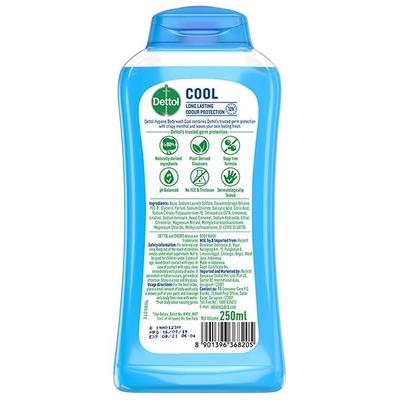 Dettol Long Lasting Hygiene Body Wash - Cool 250 ml - Shower Gels & Body Wash