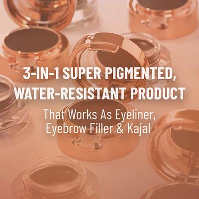 Swiss Beauty 2-In-1 Eyebrow & Gel Eyeliner - Brown 7 gm - Eyeliners