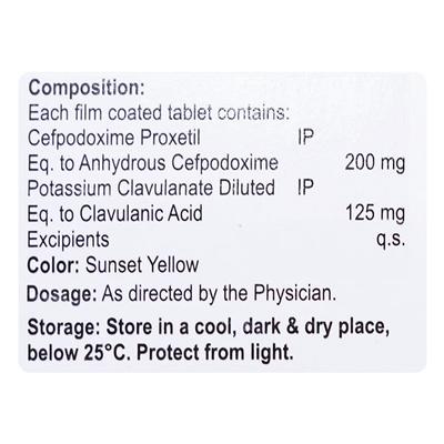 FUSOCEFF CV Tablet 10's - Bacterial Infections-Cep